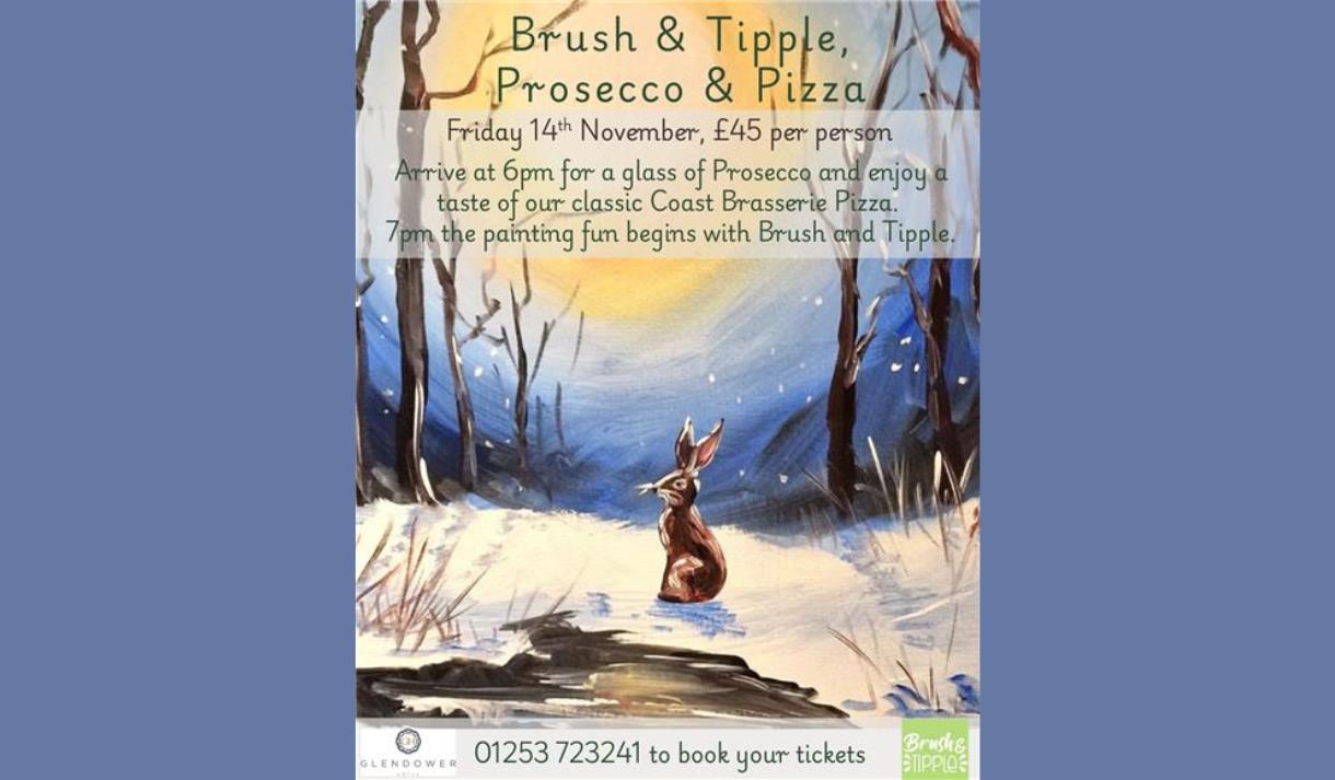 Brush and Tipple, Prosecco and Pizza at Glendower Hotel