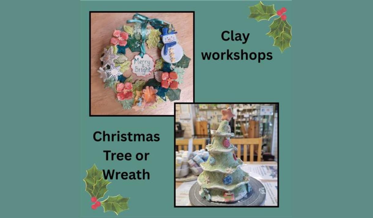 Christmas Tree or Wreath Clay Workshop at Fired 4 U
