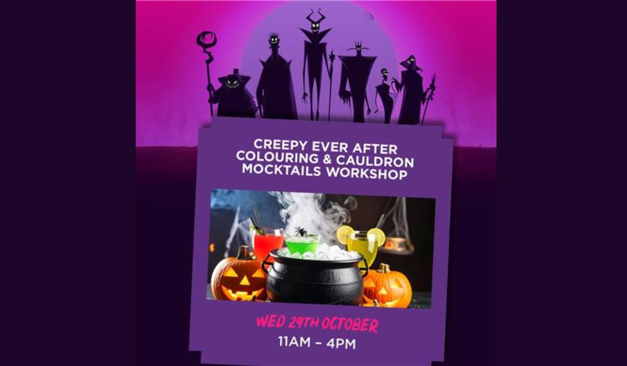 Creepy Every After Colouring and Cauldron Mocktails Workshop at Affinity Lancashire
