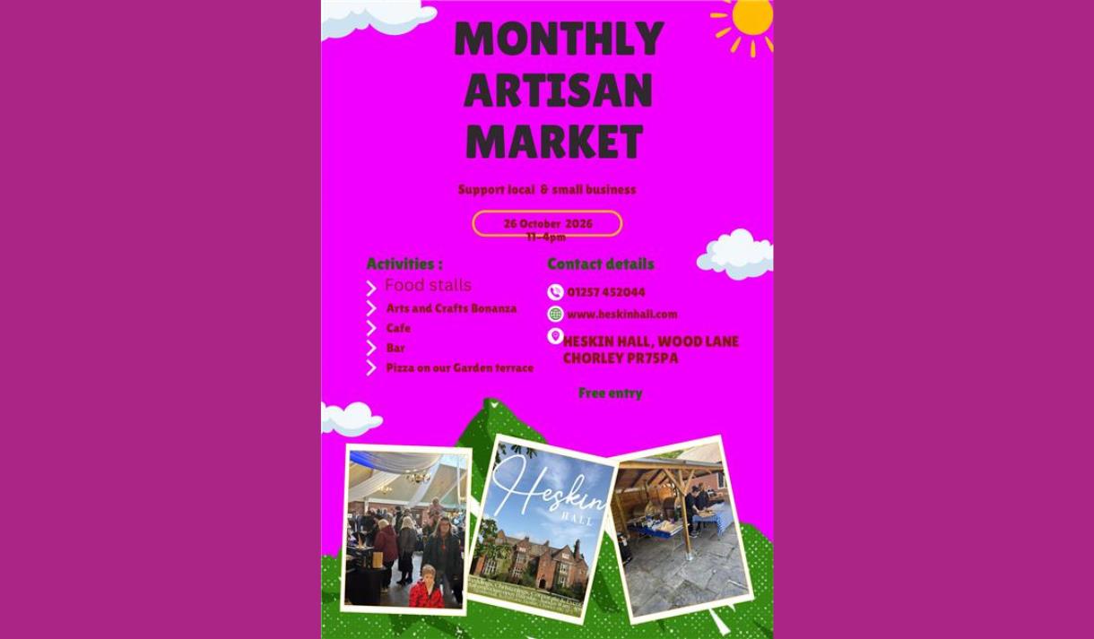 Monthly Artisan Market Heskin Hall