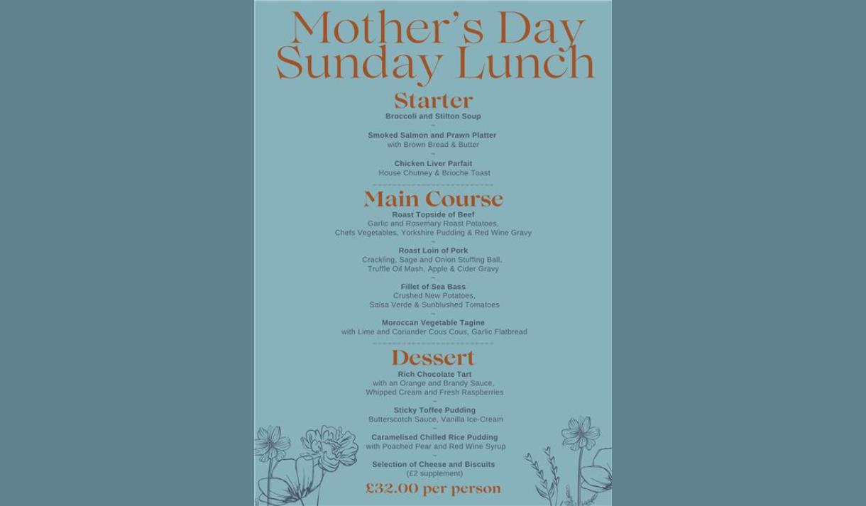 Mother's Day Sunday Lunch at The Glendower Hotel