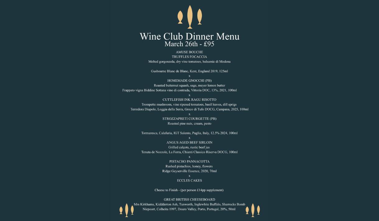 Wine Club Dinner - Join the club!