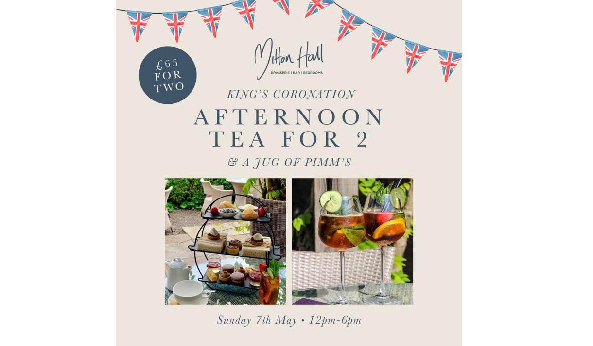 King's Coronation Celebrations - Afternoon Tea and Pimms