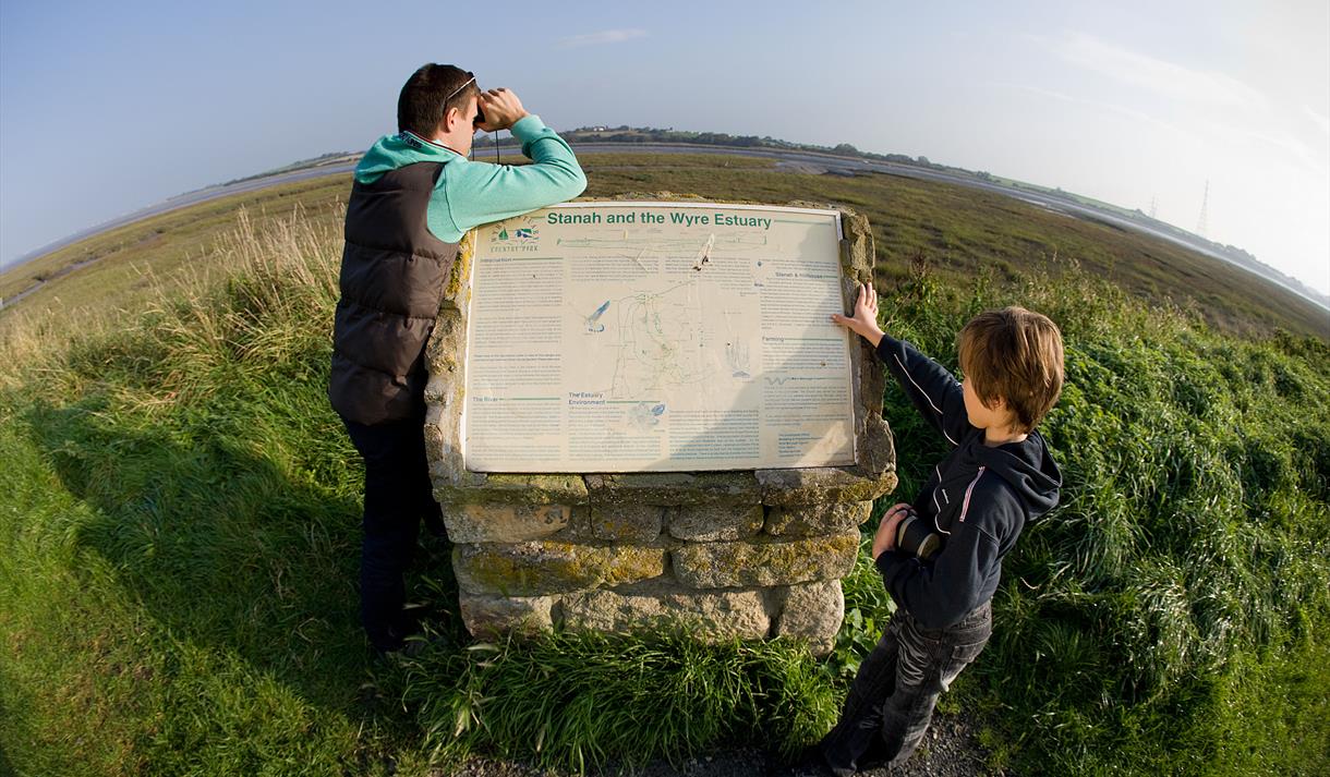 Information board at Wyre Estuary Country Park