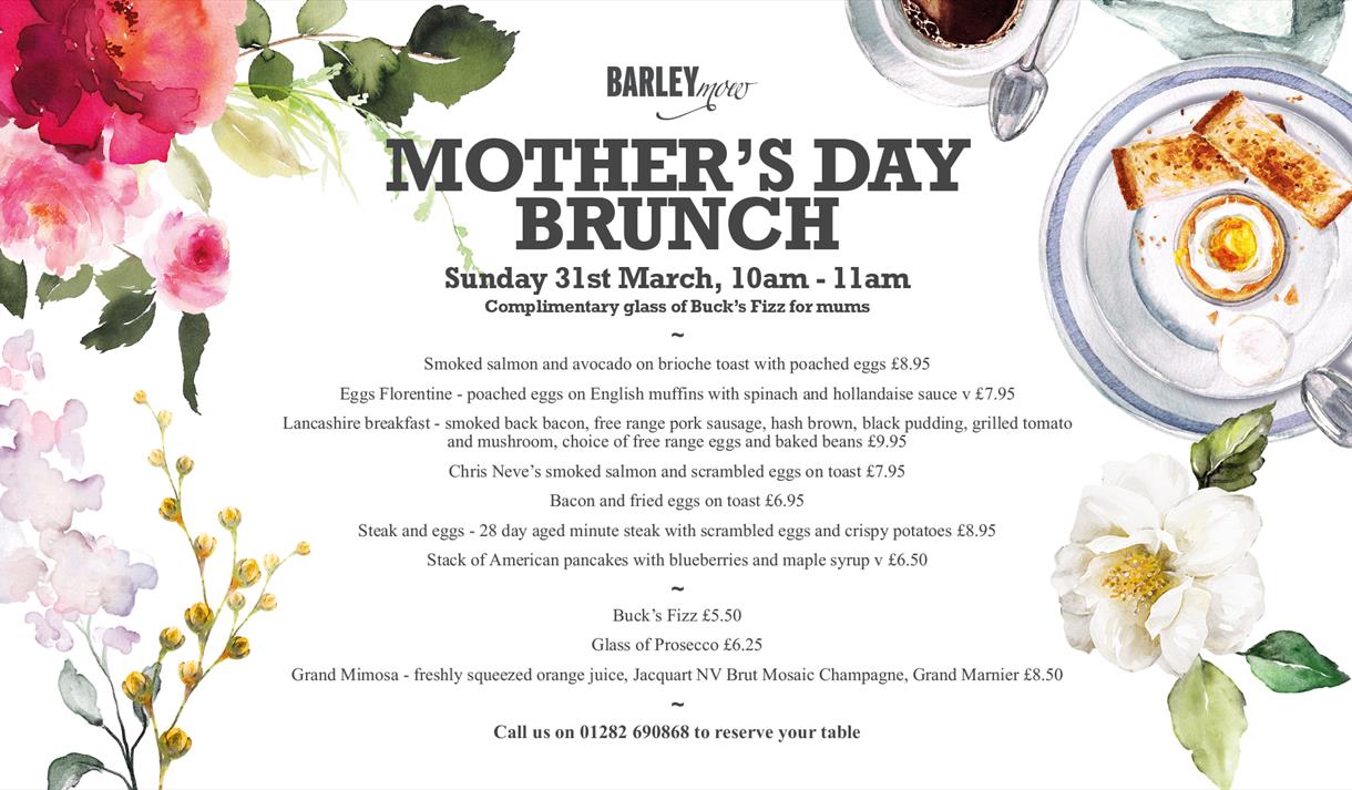 Mother's Day Brunch - Mother's Day in Pendle, Barley - Visit Lancashire