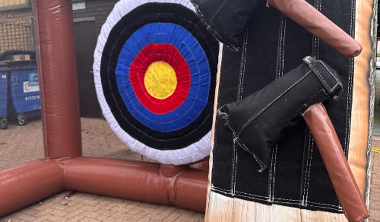 Free Inflatable Axe Throwing and Darts