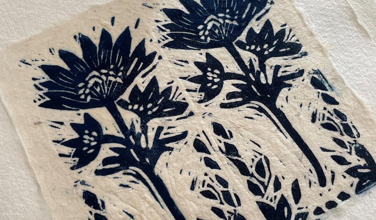 Spring Flower Lino Block Printing at Holden Clough Nurseries