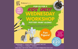 Kids Only Wednesday Workshop Pottery Paint Along