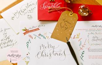 Christmas Calligraphy Workshop at Barton Grange Garden Centre