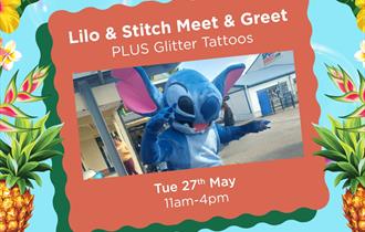 Sunshine and Smilles Week: Lilo and Stitch Meet and Greet with Glitter Tattoos at Affinity Lancashire