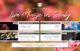 Live Music Sundays in July at The Pub at Holland Hall