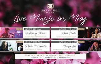 Live Music Sundays in May at The Pub at Holland Hall