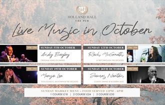 Live Music Sundays in October at The Pub at Holland Hall