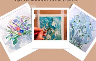 Beginners Watercolour Flower Paintings Class