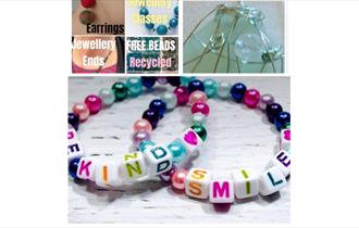 Adults & Children Beginners Big Beads, Stones & Glass Jewellery Class with Silver Wire Wrapping