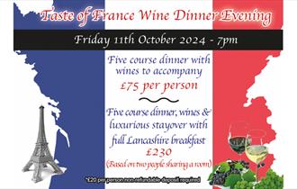 Taste of France Wine Dinner Evening at The Villa Country Hotel