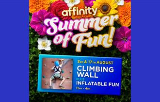 Summer of Fun: Climbing Wall and Inflatable Fun.