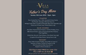 Father's Day Meal at The Villa Country House Hotel