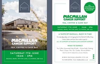 Macmillon Cancer Support tea, coffee and cake day at Bashall Barn