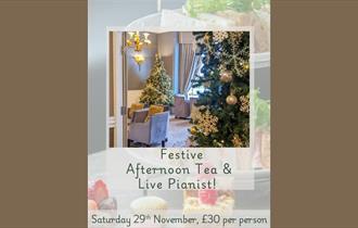 Festive Afternoon Tea and Live Pianist at Glendower Hotel