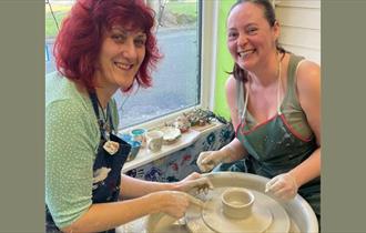 Potters Wheel Lesson at Fired 4 U