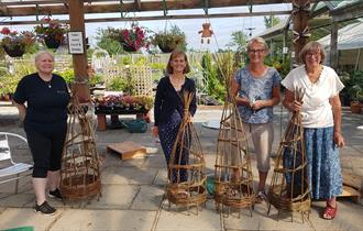Willow Workshop: Garden Obelisks at Holden Clough Nurseries