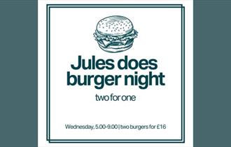 Two for one Burger Night at Jules