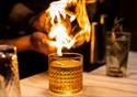 23 Winckley Square.  A drink dramatically set on fire.