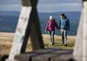 Couple walking on Pendle Hill