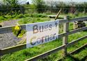 A sign in the farm identifies the Bugs Corner.
