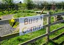 A sign in the farm identifies the Bugs Corner.