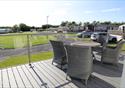 Outdoor seating on decking