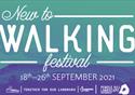 Walking festival poster showing the beautiful hills of the Lancashire countryside.