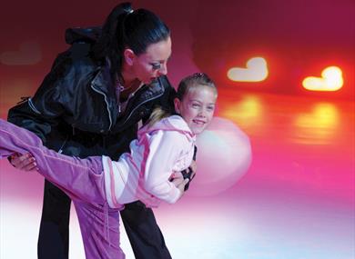 Learning to skate at Pleasure Beach Arena