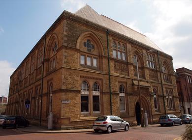 Outside of the museum building in Blackburn