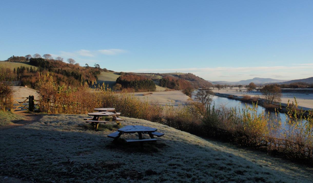 Crook o' Lune Picnic Site, Lancaster, on a frosty Day. Photograph Forest of Bowland AONB
