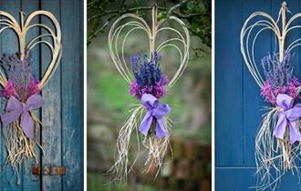 Make a Beautiful Lavender Willow Heart with a Rustic Ribbon