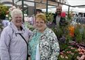 Shoppers at flower and plant stall