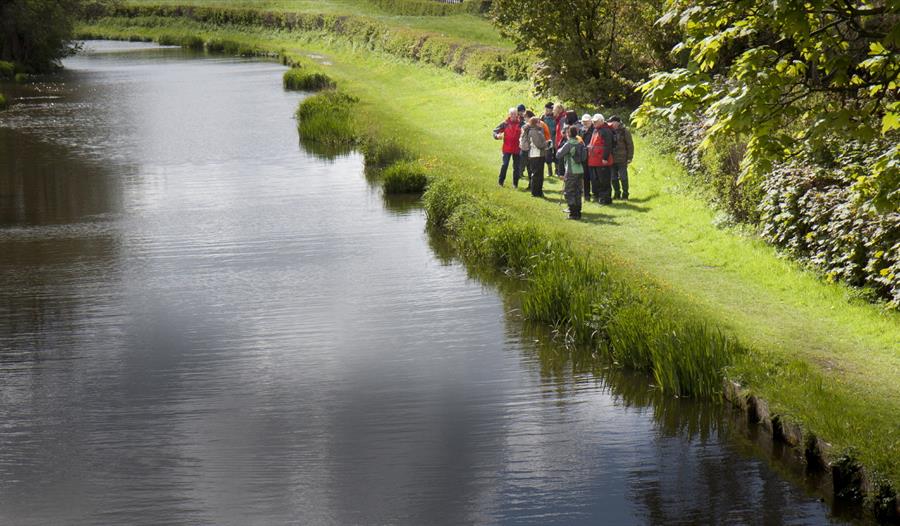 Walkers beside the canal