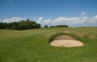 Sand bunker at St Annes Old Links Golf Club
