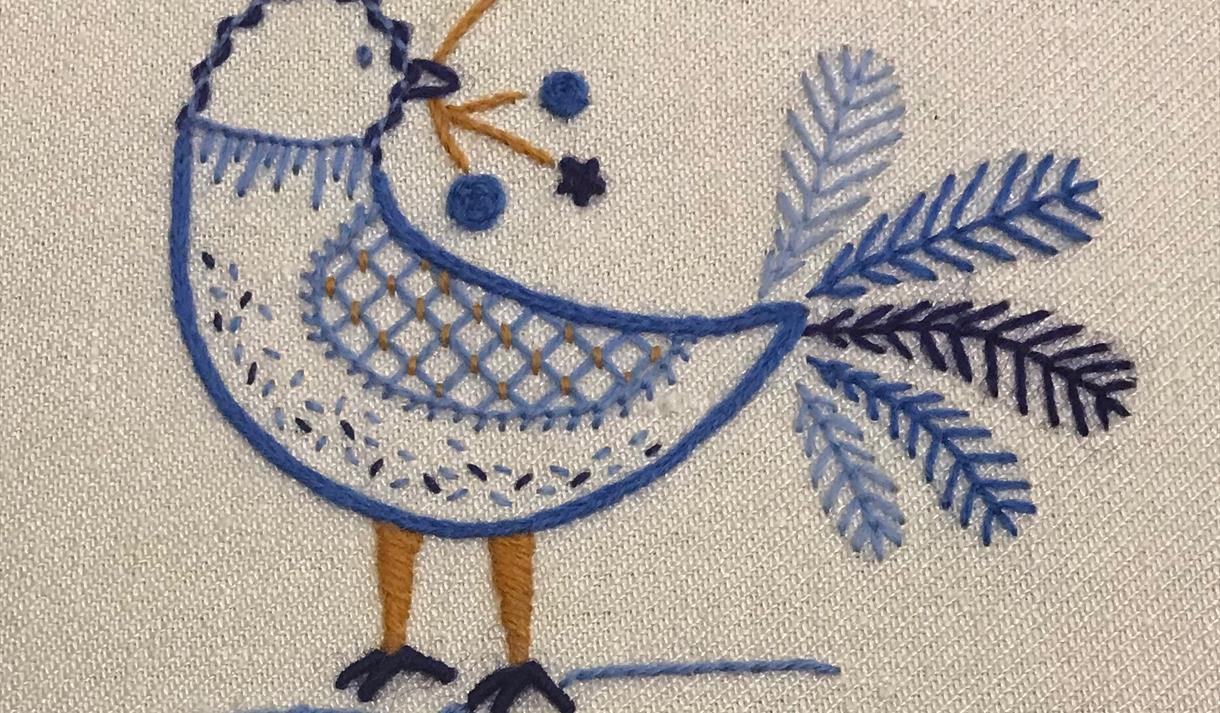 Introduction to Crewelwork: 'Bird'