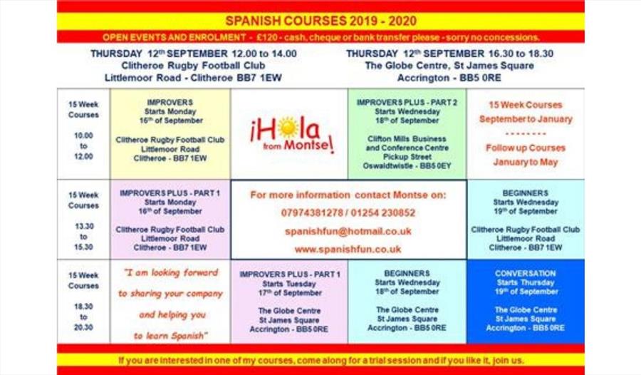 Spanish Courses 2019/2020 Open Event
