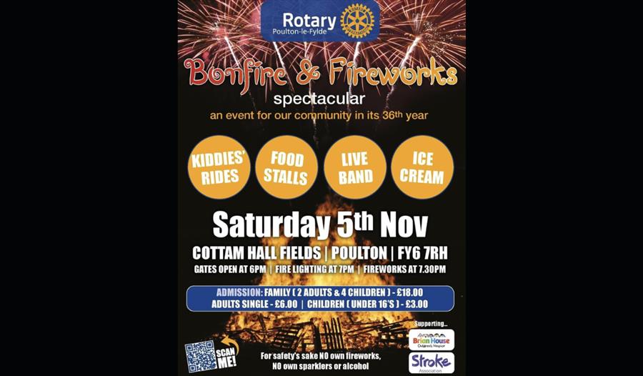 Poulton Rotary Bonfire and Fireworks Night