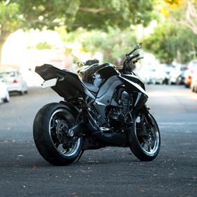Black motorcycle