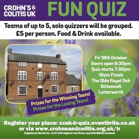 Fun Pub Quiz for Crohn's & Colitis UK