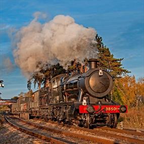 A steam train on the Great Central Railway