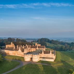 Sky view of Rockingham Castle