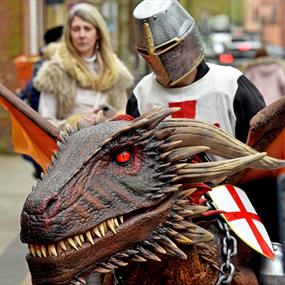 St George and the Dragon at Old Town Festival