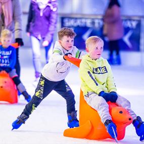 skaters on ice rink