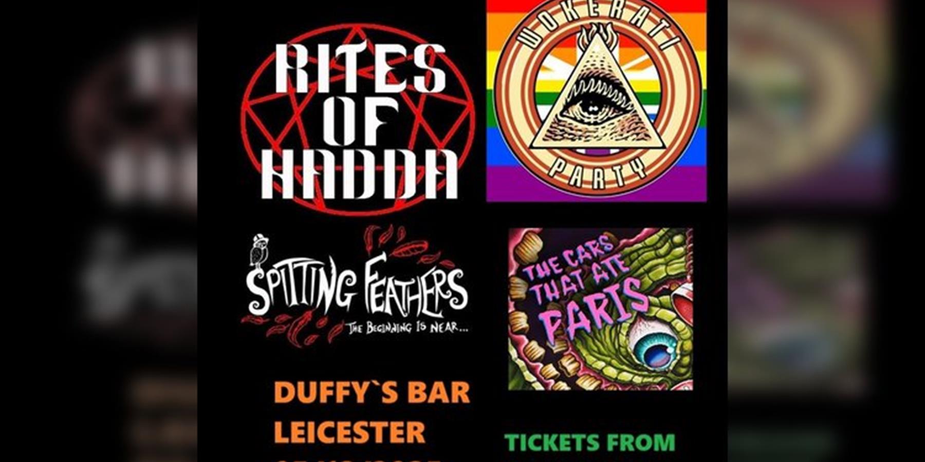 Rites of Hadda, Wokerati Party, Spitting Feathers, Cars that ate Pa
